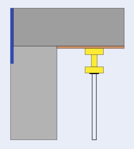Betobord beépítési metszet 4.